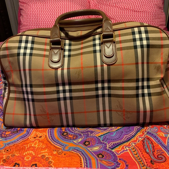 Beautiful Authentic vintage Burberry travel bag nova check - Picture 3 of 6